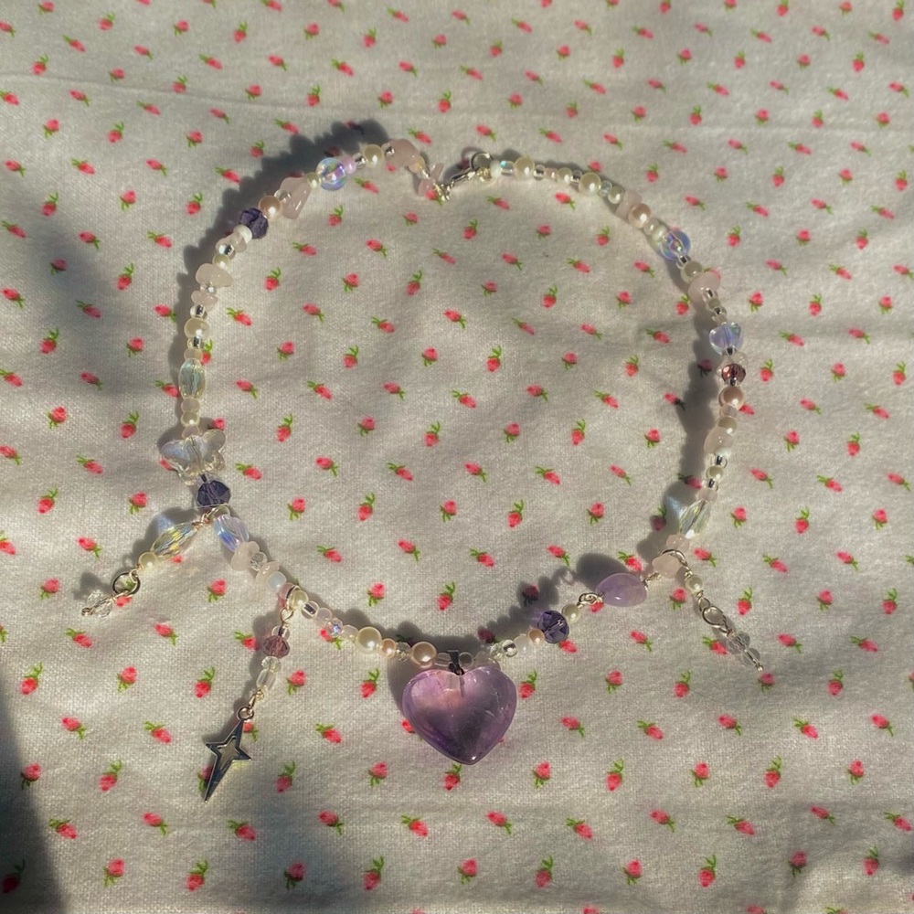 purple charm necklace 💜